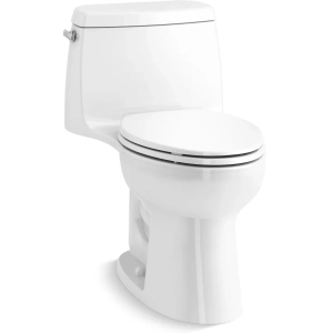 Santa Rosa ContinuousClean Comfort Height 1.28 GPF One-Piece Compact Elongated Toilet with Revolution 360 Flushing Technology