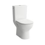 LUA Floorstanding WC, close-coupled, washdown, 'rimless', outlet vertical