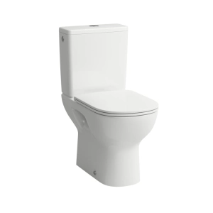 LUA Floorstanding WC, close-coupled, washdown, 'rimless', outlet vertical
