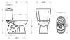 Image for THE ORIGINAL ™ 0.5/0.95 GPF 12" Rough-In Round Bowl Dual Flush Toilet