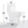 Image for Jade 1-Piece Toilet 1.06/1.59 GPF Dual Flush Elongated Toilet in White with Seat Included