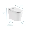Image for Ella Elongated Smart Bidet Toilet 1.6 GPF in White with Built-in Tank and Remote Control