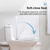 Image for Jade 1-Piece Toilet 1.06/1.59 GPF Dual Flush Elongated Toilet in White with Seat Included