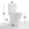 Image for Beverly 2-Piece 1.1/1.6 GPF Dual Flush Elongated Toilet in White, Seat Included
