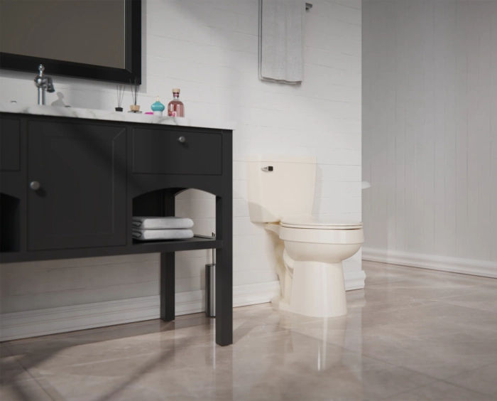 Project Source 1.28 GPF Elongated Chair Height 2-Piece Toilet