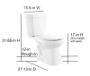 Image for Pro-Flush Eco White Round Chair height 12-in Rough-In WaterSense 0.8 GPF Single 2-piece