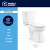Image for Pro-Flush Eco White Round Chair height 12-in Rough-In WaterSense 0.8 GPF Single 2-piece