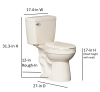 Image for Project Source 1.28 GPF Elongated Chair Height 2-Piece Toilet