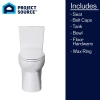 Image for Caserta White Elongated Chair height 12-in Rough-In WaterSense 1.6 GPF Dual Slow Close Feature 2-piece