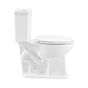 Danville White Elongated Chair height 12-in Rough-In WaterSense 1.28 GPF Touchless Slow Close Feature 2-piece