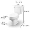 Image for Project Source 1.28 GPF Elongated Chair Height 2-Piece Toilet
