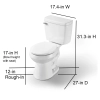 Image for Project Source 1.28 GPF Elongated Chair Height 2-Piece Toilet