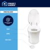 Image for Bidet Toilet White Single Elongated Standard Height Smart Soft Close 1-piece Bidet 12-in Rough-In WaterSense Labeled 1.28 GPF
