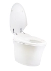 Image for Bidet Toilet White Single Elongated Standard Height Smart Soft Close 1-piece Bidet 12-in Rough-In WaterSense Labeled 1.28 GPF