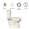 Image for Project Source 1.28 GPF Elongated Chair Height 2-Piece Toilet