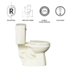 Image for Project Source 1.28 GPF Elongated Chair Height 2-Piece Toilet