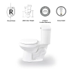 Image for Project Source 1.28 GPF Elongated Chair Height 2-Piece Toilet