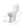 Image for White Elongated Tall height 12-in Rough-In WaterSense 1.28 GPF Single Slow Close Feature 2-piece