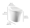 Image for Bidet Toilet White Single Elongated Standard Height Smart Soft Close 1-piece Bidet 12-in Rough-In WaterSense Labeled 1.28 GPF