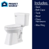 Image for White Elongated Chair height 12-in Rough-In WaterSense 0.8 GPF Single Slow Close Feature 2-piece