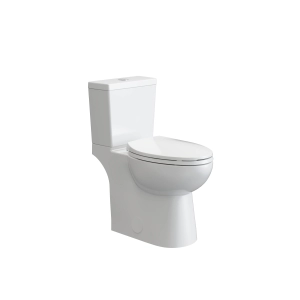 Caserta White Elongated Chair height 12-in Rough-In WaterSense 1.6 GPF Dual Slow Close Feature 2-piece