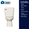 Image for Project Source 1.28 GPF Elongated Chair Height 2-Piece Toilet