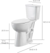 Image for White Elongated Tall height 12-in Rough-In WaterSense 1.28 GPF Single Slow Close Feature 2-piece