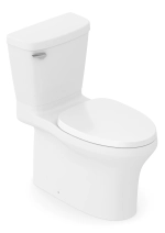 Vitreous china two-piece toilet S-Trap 12", elongated, concealed trap-way