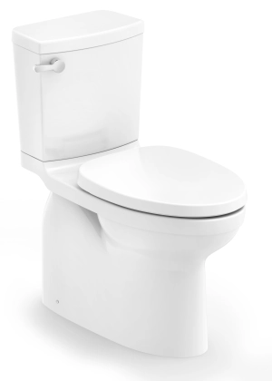 Vitreous china two-piece toilet S-Trap 12", elongated, concealed