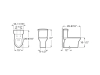 Image for Vitreous china two-piece toilet S-Trap 12", round, exposed trap-way