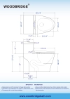 Image for WOODBRIDGE T-0042 One Piece 1.1GPF/1.6 GPF Dual Flush Elongated Toilet with Non-Electric Toilet Seat in White