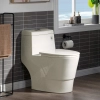 Image for WOODBRIDGEE One Piece Toilet with Soft Closing Seat, Chair Height, 1.28 GPF Dual, Water Sensed, 1000 Gram MaP Flushing Score Toilet, B0942, Biscuit