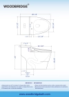 Image for WOODBRIDGE T-0047 One Piece 1.1GPF/1.6 GPF Dual Flush Elongated Toilet with Advance Smart Bidet Toilet in White