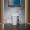 Image for WOODBRIDGE EBT700 One Piece Elongated Smart Toilet Bidet, Auto Open & Close, Auto Flush, Foot Sensor Operation, Heated Seat with Integrated Multi Function Remote Control in White