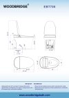 Image for WOODBRIDGE EBT700 One Piece Elongated Smart Toilet Bidet, Auto Open & Close, Auto Flush, Foot Sensor Operation, Heated Seat with Integrated Multi Function Remote Control in White