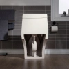 Image for WOODBRIDGEE One Piece Toilet with Soft Closing Seat, Chair Height, 1.28 GPF Dual, Water Sensed, 1000 Gram MaP Flushing Score Toilet, B0942, Biscuit