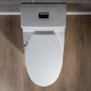 Image for WOODBRIDGE T-0042 One Piece 1.1GPF/1.6 GPF Dual Flush Elongated Toilet with Non-Electric Toilet Seat in White
