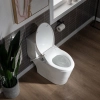 Image for WOODBRIDGE T-0042 One Piece 1.1GPF/1.6 GPF Dual Flush Elongated Toilet with Non-Electric Toilet Seat in White