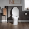 Image for WOODBRIDGE Modern One Piece Dual Flush 1.28 GP Toilet,with Soft Closing Seat, Matte Black Button B0750-MB, White