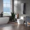 Image for WOODBRIDGE B-0940-A Modern One-Piece Elongated toilet with Soft Closed Seat and Hand Free Touchless Sensor Flush Kit, White
