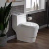 Image for WOODBRIDGE T-0042 One Piece 1.1GPF/1.6 GPF Dual Flush Elongated Toilet with Non-Electric Toilet Seat in White