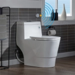 WOODBRIDGE B-0940-A Modern One-Piece Elongated toilet with Soft Closed Seat and Hand Free Touchless Sensor Flush Kit, White