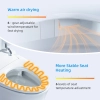 Image for WOODBRIDGE B0970S Smart Bidet Tankless Toilet Elongated One Piece Chair Height, Auto Flush, Foot Sensor Operation, Heated Seat with Integrated Multi Function Remote Control in White
