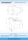 Image for WOODBRIDGE Toilet & Bidet Luxury Elongated One Piece Advanced Smart Seat with Temperature Controlled Wash Functions and Air Dryer, Toilet with Bidet. T-0737, Bidet & Toilet